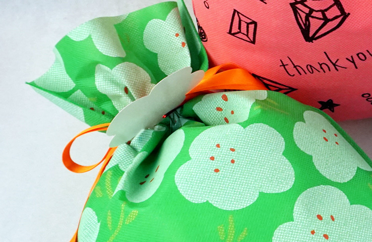 HuaDeFeng-Green Mother’s Day Non Woven Drawstring Plastic Bag-6