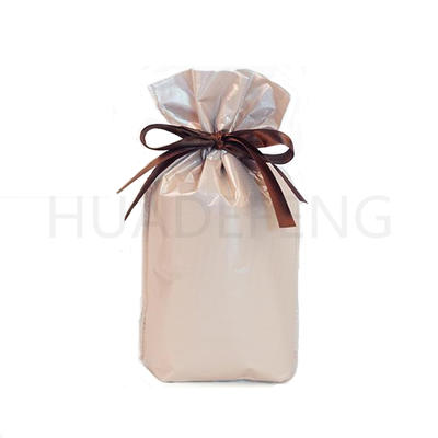 Pink Color Wedding Party Non Woven Drawstring Plastic Bag Gift Pouch