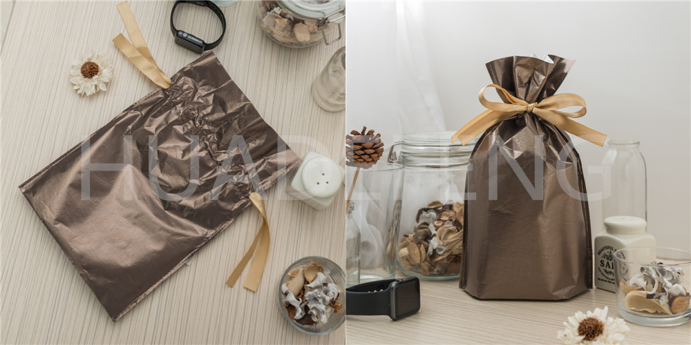 HuaDeFeng-Find Wedding Favor Bags Brown Color Wedding Party PET Bags-4