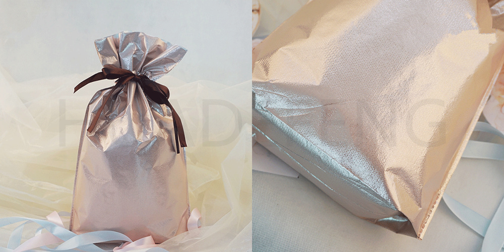 HuaDeFeng-Pink Color Wedding Party Non Woven Drawstring Plastic Bag-4