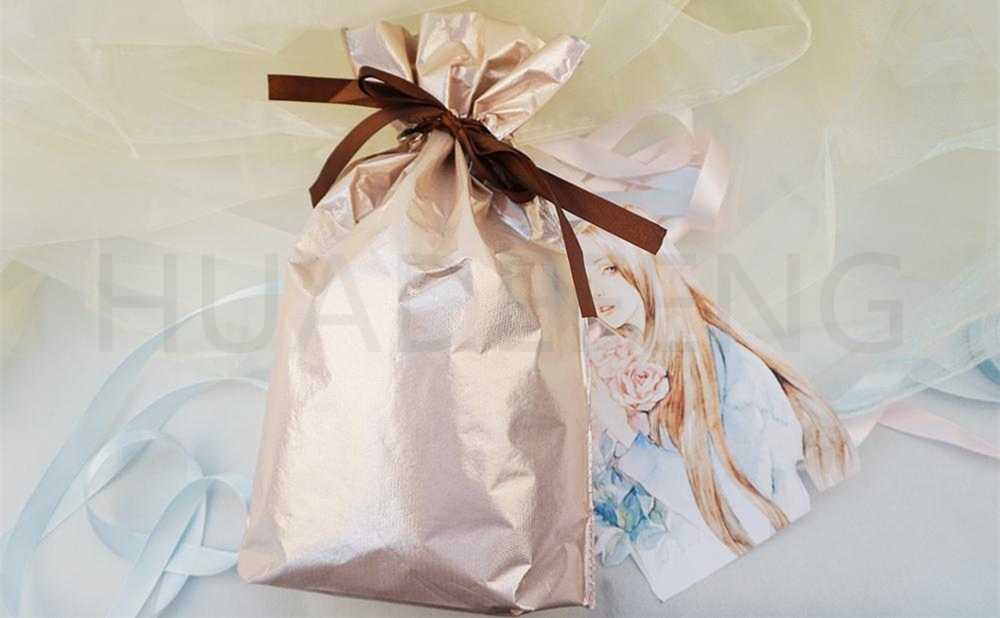 HuaDeFeng-Pink Color Wedding Party Non Woven Drawstring Plastic Bag-6
