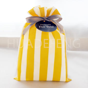 Custom Design Biodegradable Design Your Own Logo Printed Yellow Gift Bag