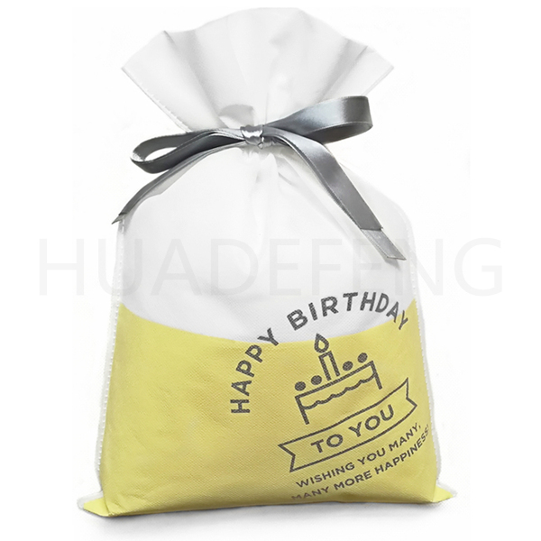 yellow birthday gift bag