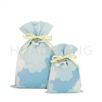 Wholesale China Factory Hot Sale Lovely Blue Cloud Non Woven Drawstring Children Party Bags