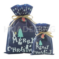 Cheap Christmas Gift Bag Custom Logo Slogan Non Woven Drawstring Luxury Bags